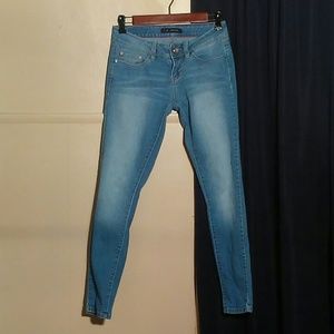 Light blue, skinny, faded jeans